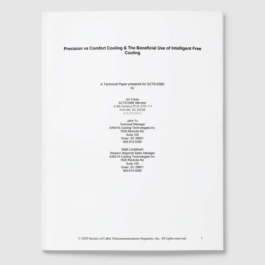 Precision vs comfort cooling technical paper