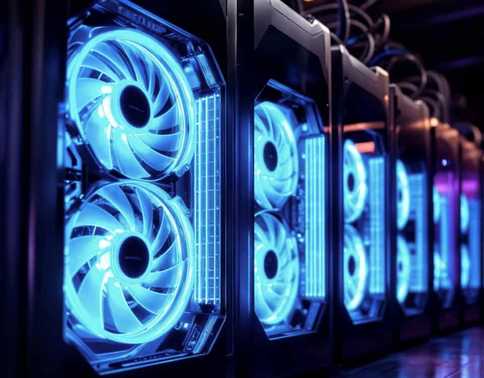 Cooling fans in a data center