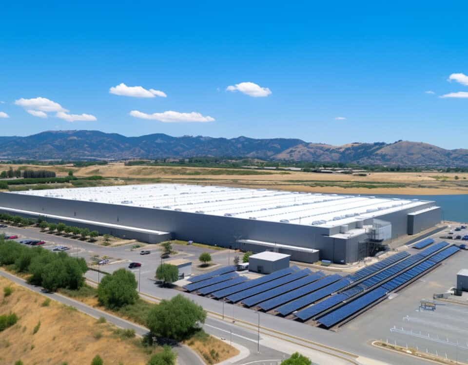 A large solar-powered data center