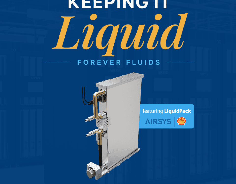 Airsys graphic about partnership with Shell for spray liquid cooling event at OCP Global Summit